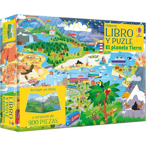 El Planeta Tierra. Libro Y Puzle Usborne Libro x 1.0 EL PLANETA TIERRA -LIBRO Y PUZLE- (3826)  Caja con un puzle de 300 piezas y un libro muy informativo sobre el planeta Tierra. La manera perfecta de conocer el planeta, con la ayuda de ilustraciones de