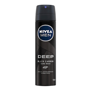 Desodorante Nivea Men Antibacterial Deep Black Carbón Spray x 150 ml  
