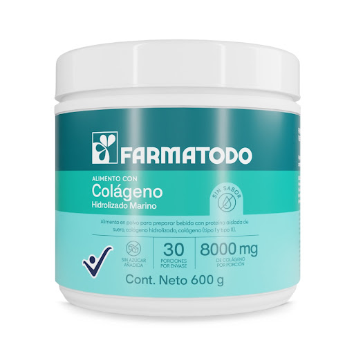 Colágeno En Polvo Farmatodo Sin Sabor Frasco x 600 gr