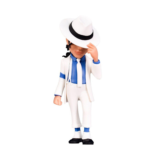 Minix Figura Coleccionable Michael Jackson Smooth Criminal 12 cms Edición Especial MINIX Caja x 1 La figura coleccionable de Michael Jackson en su icónica pose de Smooth Criminal es un homenaje al rey del pop. Hecha de PVC de alta calidad, con una estructura rígida y acabados detallados que asegur