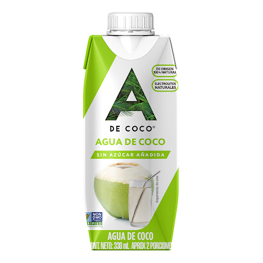 Agua de Coco A De Coco 100% Natural x 330 ml