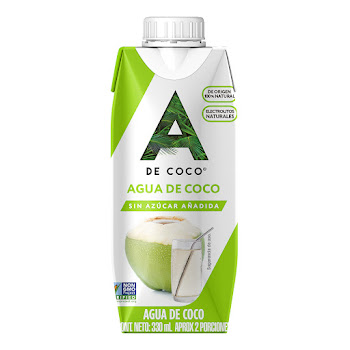 Agua de Coco A De Coco 100% Natural x 330 ml  