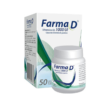 Farma D Vitamina D3 1000 Ui Farmacol Frasco x 50 Cápsulas  