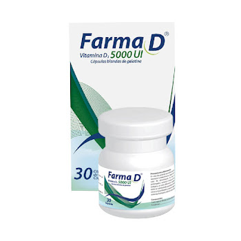 Farma D Vitamina D 5000 Ui Farmacol Frasco x 30 Cápsulas  
