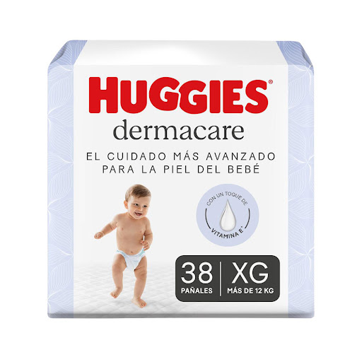 Pañales Huggies Dermacare Etapa 4/XG Paquete x 38 und