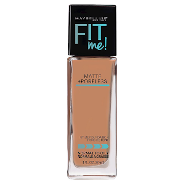 Base Fit Me Maybelline   Mate y Sin Poros Envase de Vidrio FD Natural Tan x30ml 