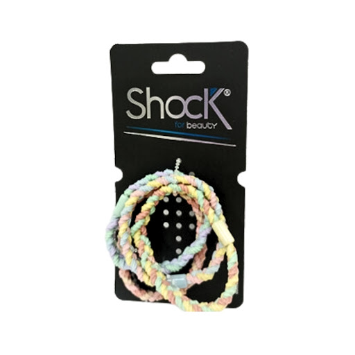 Cauchos Shock Trenzados Colores Pastel x 8 und