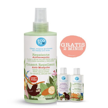 Repelente Antimosquito   Ecotu 100% Natural X 200 Ml Crema Y Shampoo Mini  