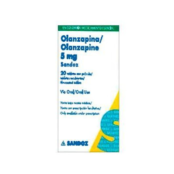 Olanzapina Sandoz 5 mg Frasco x 20 Tabletas  