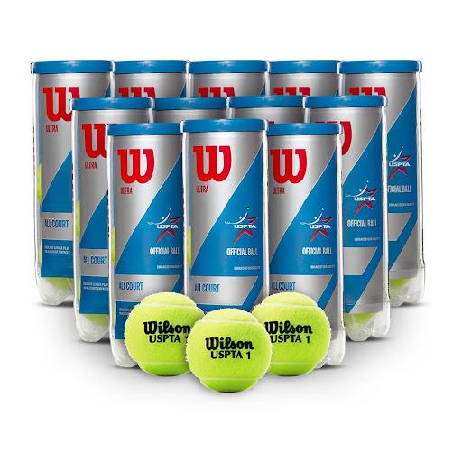 Combo Pelotas de Tenis Wilson Ultra All Court 3P X 12T Wilson Tarros x 12 Pelotas de Tenis Wilson Ultra All Court 3P X 12TMejora tu juego con las Pelotas de Tenis Wilson Ultra All Court 3P, diseñadas para ofrecer un rendimiento excepcional en todas las canchas. Con un fielt