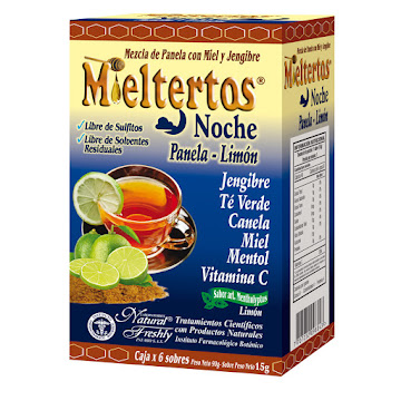 Mieltertos Noche Panela Limón Vitamina C 500 mg Natural Freshly Caja x 6 Sobres  