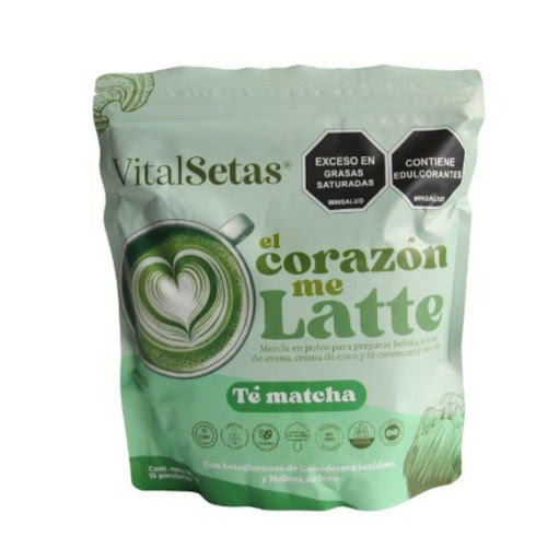Té Matcha VitalSetas El Corazón me Latte VitalSetas Polvo x 300 gr Nuestro Latte de Té Matcha combina la suavidad y energía del té matcha con la cremosidad de la leche de avena y el aceite MCT. Disfruta de una experiencia reconfortante y revitalizante en cada sorbo. 