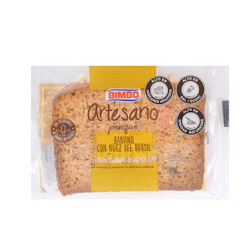 Ponqué Bimbo Artesano Banano Nueces x 75 gr  
