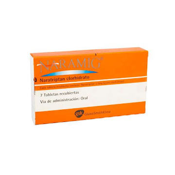 Naramig Naratriptan Clorhidrato 2.5mg GSK Caja x 7 Tabletas  