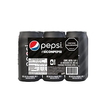 Gaseosa Pepsi Cero   Sixpack x 269 ml 