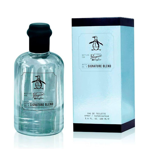 SIGNATURE BLEND BY ORIGINAL PENGUIN EAU DE TOILETT PENGUIN 100 ml x 1 Déjate envolver por la frescura inconfundible de Original Penguin Signature Blend. Desde su apertura burbujeante y efervescente hasta sus notas de tónico limpio y cóctel urbano de Martini con hojas tr