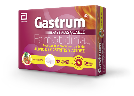 Gastrum Fast Masticable 10mg Caja x 12 Tabletas