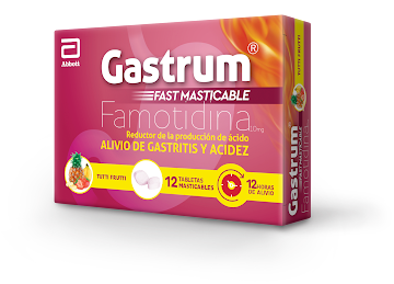 Gastrum Fast Masticable 10mg Caja x 12 Tabletas undefined