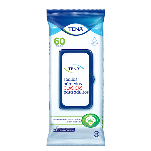Toallas Húmedas Tena Clásicas Paquete x 60 und