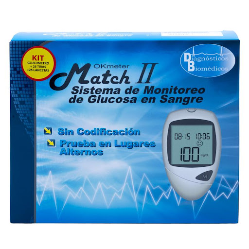COMBO GLUCOMETRO MATCH II 50 TIRAS Y 50 LANCETAS BD Life 1 x 1