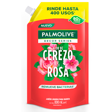 Jabón Líquido Palmolive Manos Flor de Cerezo & Rosa Empaque x 800 ml  