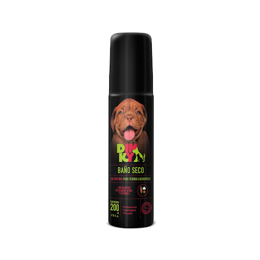 Baño Seco Perro Dinky Espuma Cachorro x 200 ml