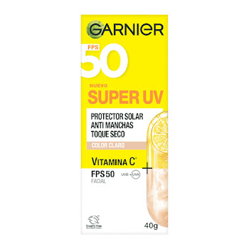 Protector Solar Garnier Super Uv Toque Seco Tono Claro Tubo x 40 g  