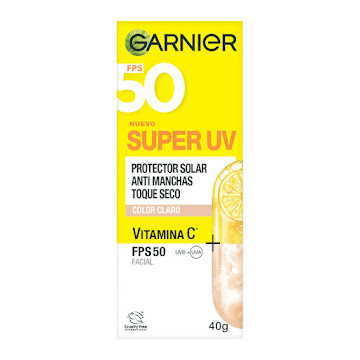 Protector Solar Garnier Super Uv Toque Seco Tono Claro Tubo x 40 g  