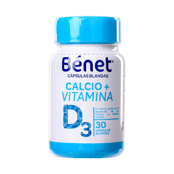 Benet Calcio + Vitamina D3 x 30 Cápsulas  