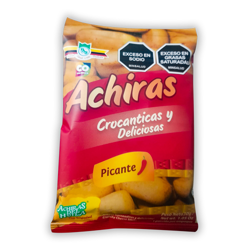 Pasabocas Achiras Del   Huila Picante Paquete x 30 g