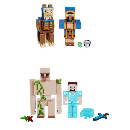 Minecraft Vanilla Figura 3.25 2-pack Mattel Minecraft  x 1 Incluye dos personajes articulados diseñados con detalles auténticos del juego. Cada figura cuenta con accesorios temáticos para recrear las dinámicas del mundo de Minecraft.