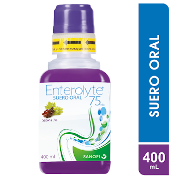 Enterolyte Suero Oral   Tratamiento Deshidratación 75 Uva X400ml.        