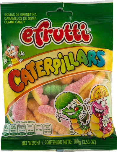 Gomas E.Frutti Caterpillar Paquete x 100 gr