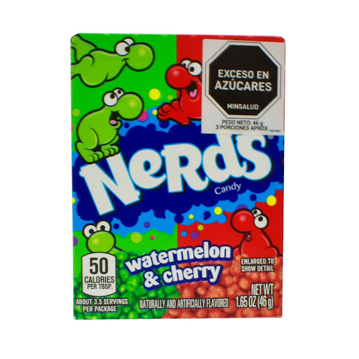 Dulce Nerds Sandía Y Cereza x 46 gr