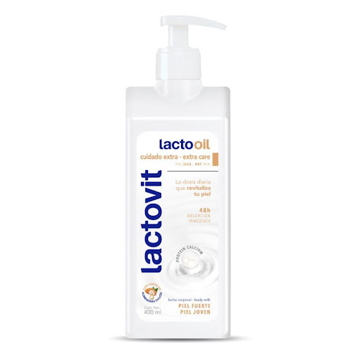 Crema Lactovit Leche corporal lactooil x 400 mL LACTOVIT Frasco x 1 Und Leche corporal LACTOOIL, con Aceites Nutritivos y Calcio Esencial, ingredientes que nutren y revitalizan tu piel. Su rica textura y su delicada fragancia proporciona una piel más nutrida, luminosa y r