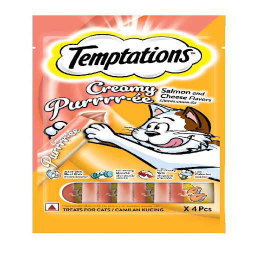 Alimento Húmedo Para Gatos Temptations Creamy Salmon Queso x 48 gr