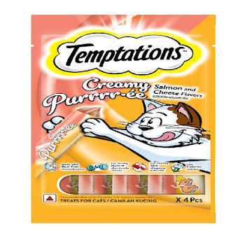 Alimento Húmedo Para Gatos Temptations Creamy Salmon Queso x 48 gr  