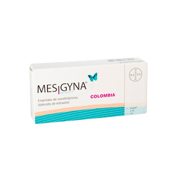 Mesigyna Enantato Noretisterona + Valerato Estradiol 50mg/5mg Bayer Caja x 1 Ampolla  