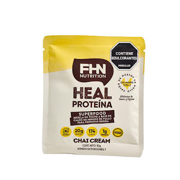 Proteína En Polvo Heal Protein FHN Sabor Chai Cream Sachet x 24 gr  