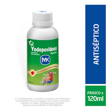 Yodopovidona Mk Solución Antiséptica Frasco x 120 ml  