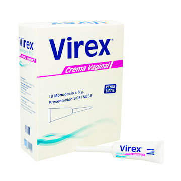 //Virex Crema Vaginal Tubo x10 Dosis Aciclovir                            