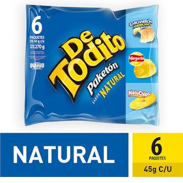 Pasabocas De Todito Natural Paketon Bolsa 45 gr x 6 und undefined