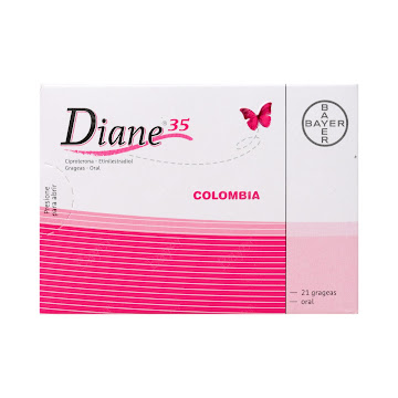 Diane 35 Ciproterona + Etinilestradiol 2mg/35mcg Bayer Caja x 21 Grageas  