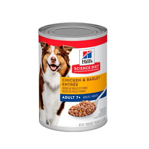 LATA HILLS C MATURE CHICKEN 13 OZ Hills  x 1 El alimento para perros Hill's� Science Diet� Adult 7+ Chicken & Barley Entrée combina ingredientes deliciosos con la nutrición precisa para favorecer el los perros mayores el nivel de energía y activ