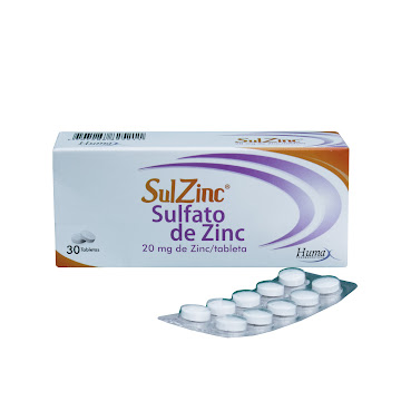 Sulfato De Zinc Sulzinc 20 mg Caja x 30 Tabletas  