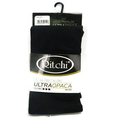 Medias Ritchi Pantalón Ultra Opaca Talla L Negro x 1 und