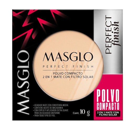 Polvo Compacto Masglo Perfect Finish Claro 1 x 10 gr