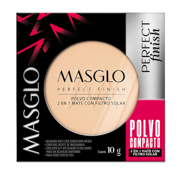 Polvo Compacto Masglo Perfect Finish Claro 1 x 10 gr  