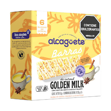 Barra Cereal Alcaguete   Golden Milk Caja x 6 und  