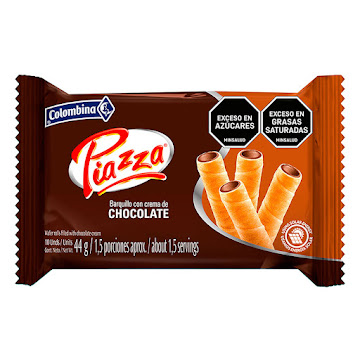 Barquillo Piazza Crema Chocolate x 10 und  